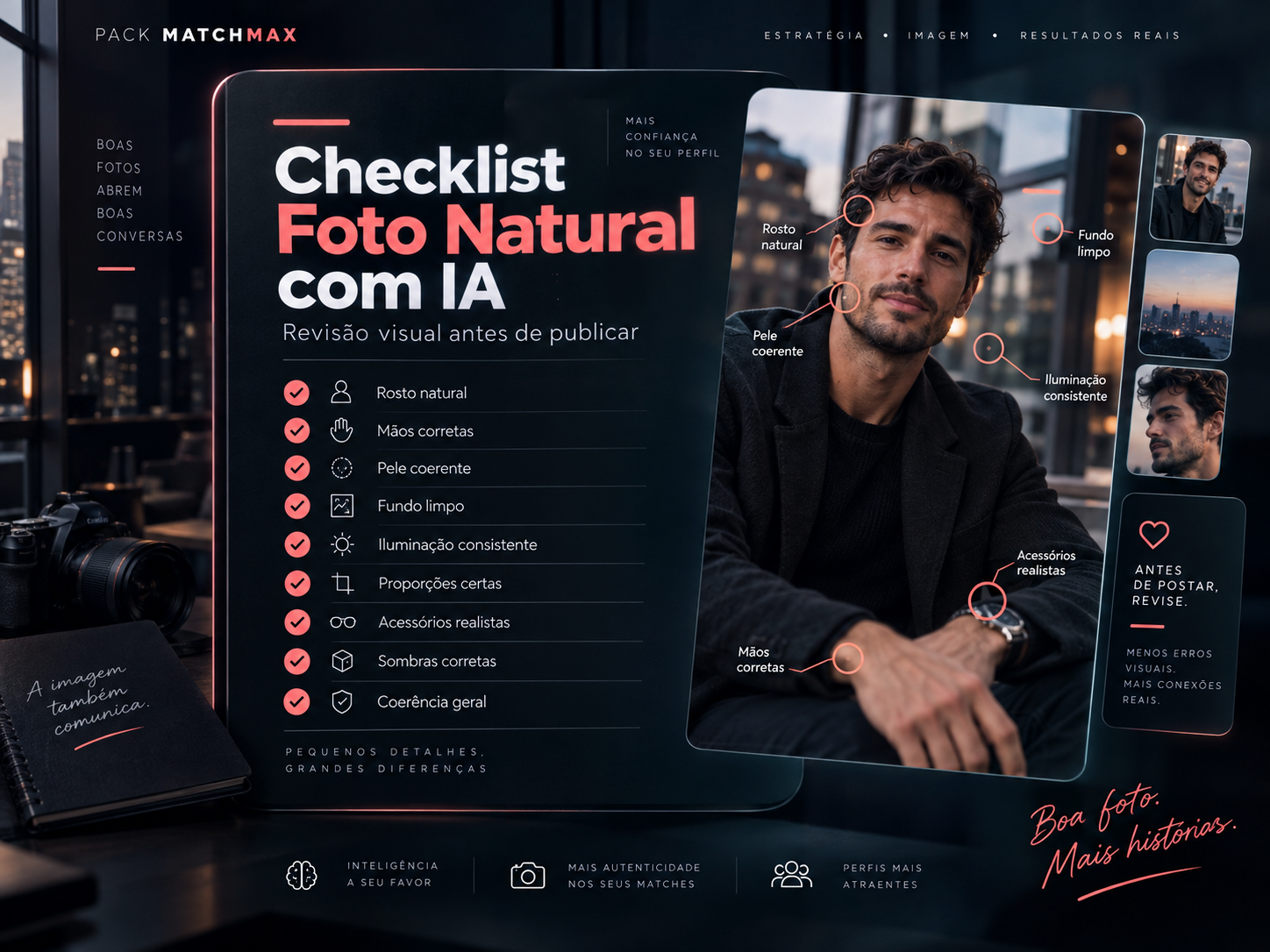 Capa do bônus Checklist Foto Natural com IA